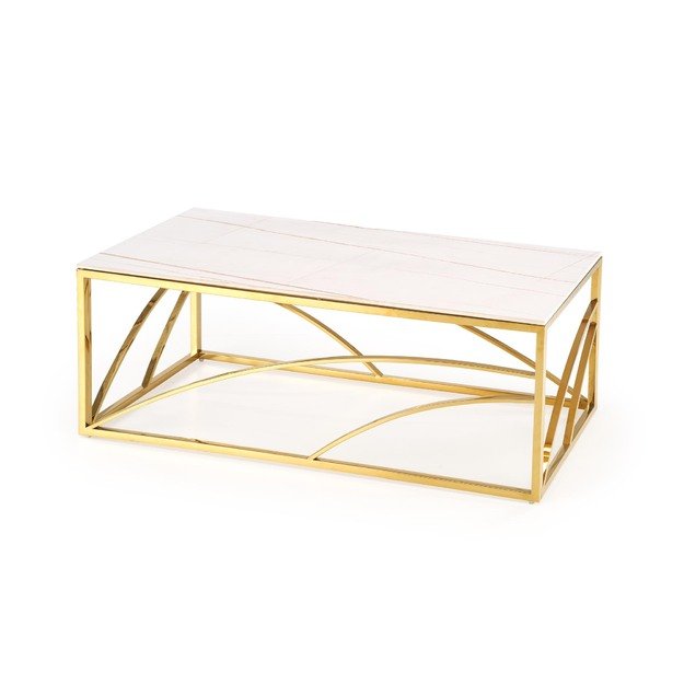 UNIVERSE 2, coffee table, white marble / gold 18