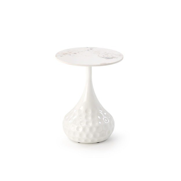VERDE coffee table, white marble / white 3