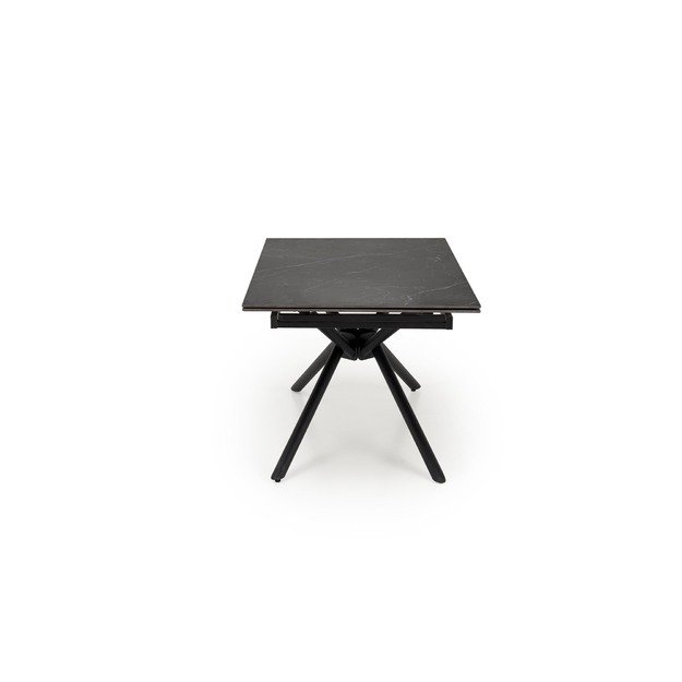 VITORINO extension table, color: top - black marble, legs - black 6