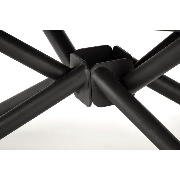 VITORINO extension table, color: top - black marble, legs - black 18