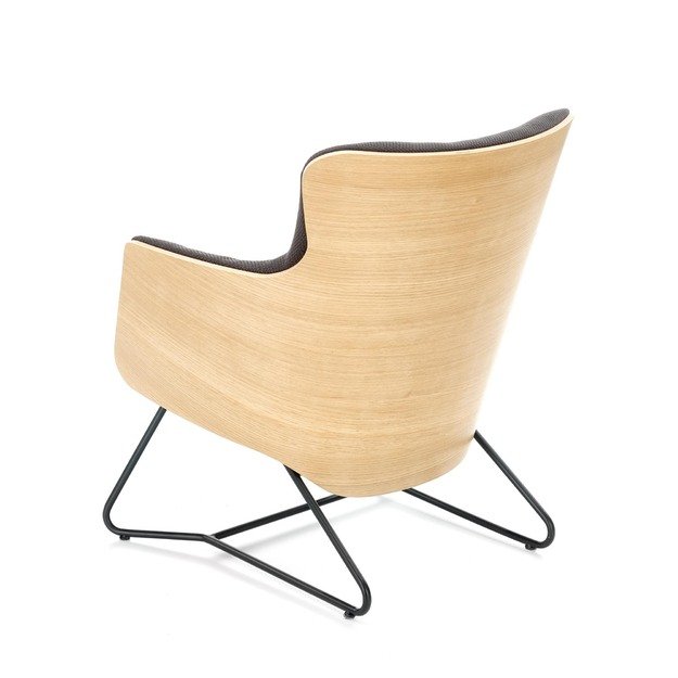 CHILLOUT leisure armchair dark grey / natural oak, legs - black 5
