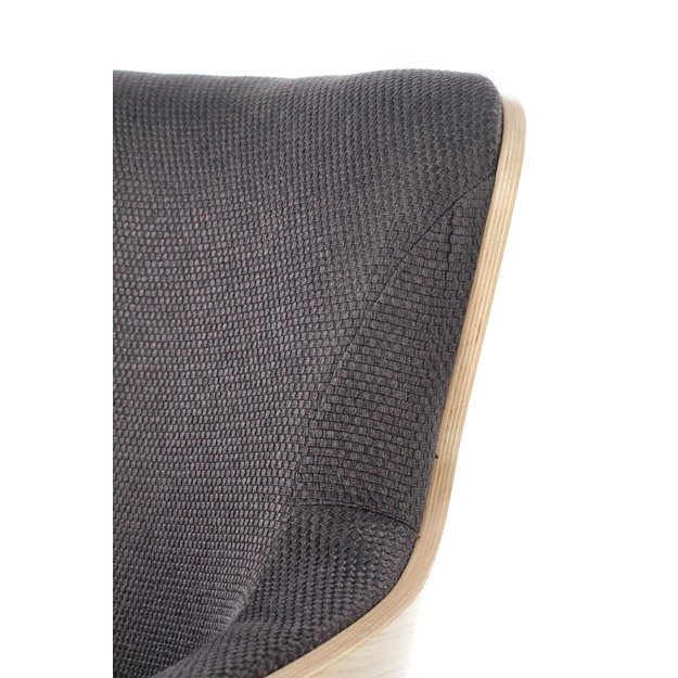 CHILLOUT leisure armchair dark grey / natural oak, legs - black 6