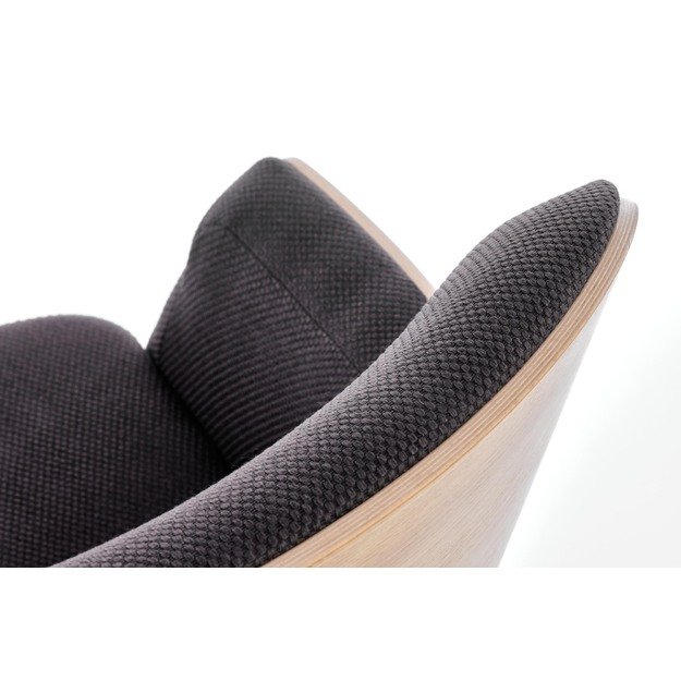 CHILLOUT leisure armchair dark grey / natural oak, legs - black 18