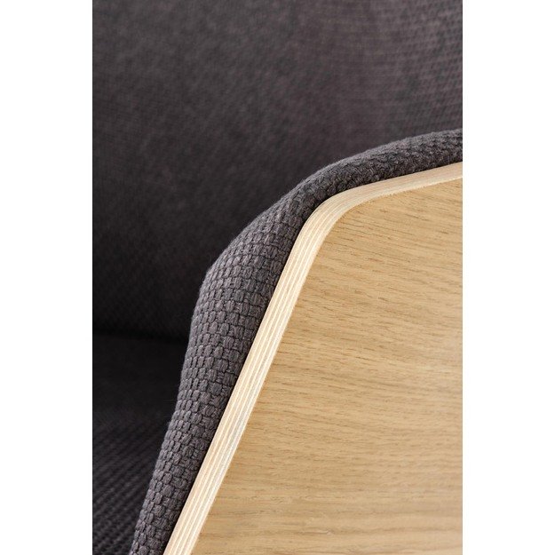 CHILLOUT leisure armchair dark grey / natural oak, legs - black 17