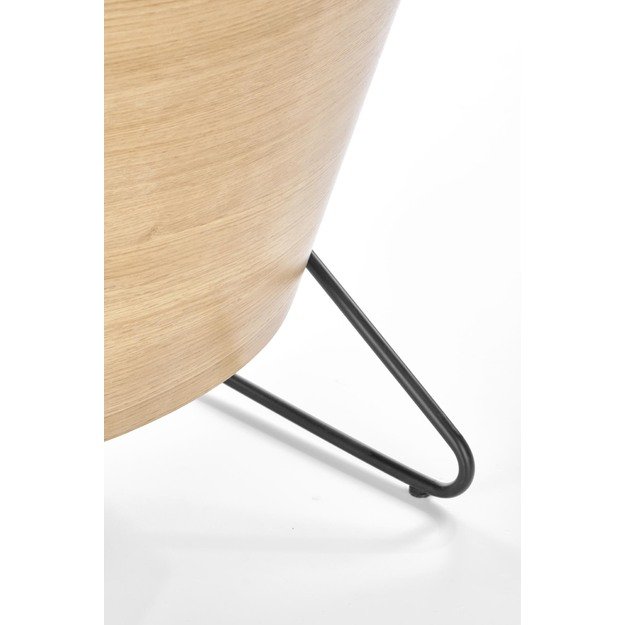 CHILLOUT leisure armchair dark grey / natural oak, legs - black 19