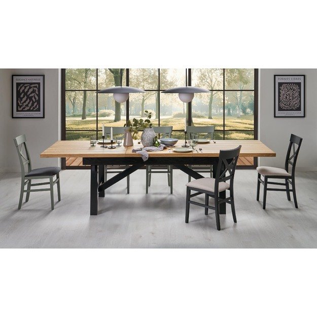 FIESTA extension table, color: natural oak / black
