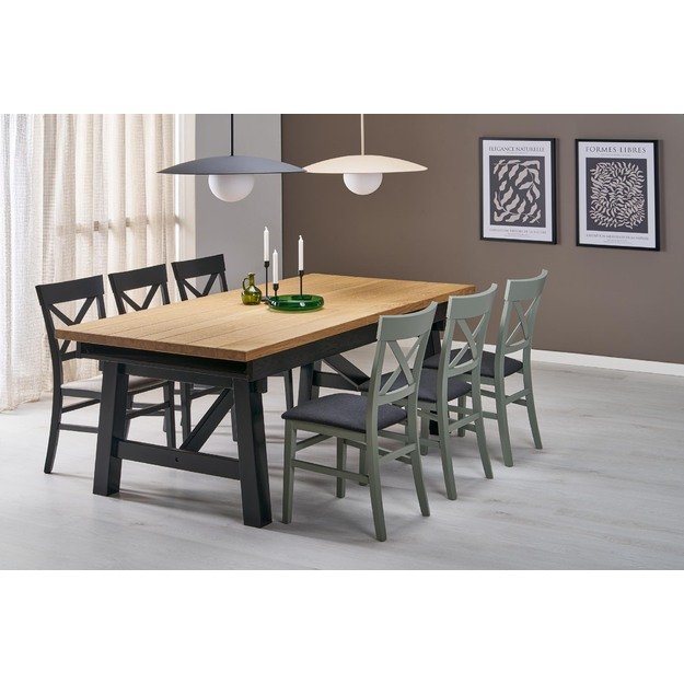 FIESTA extension table, color: natural oak / black 11