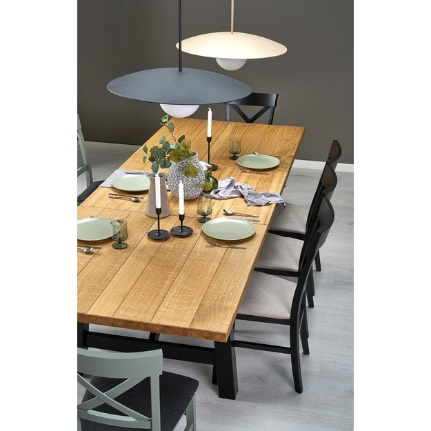 FIESTA extension table, color: natural oak / black 10