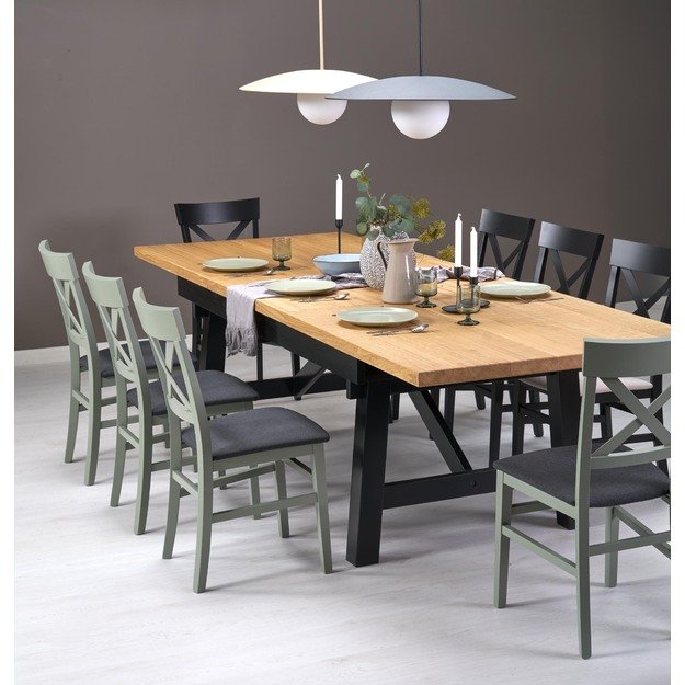 FIESTA extension table, color: natural oak / black 9