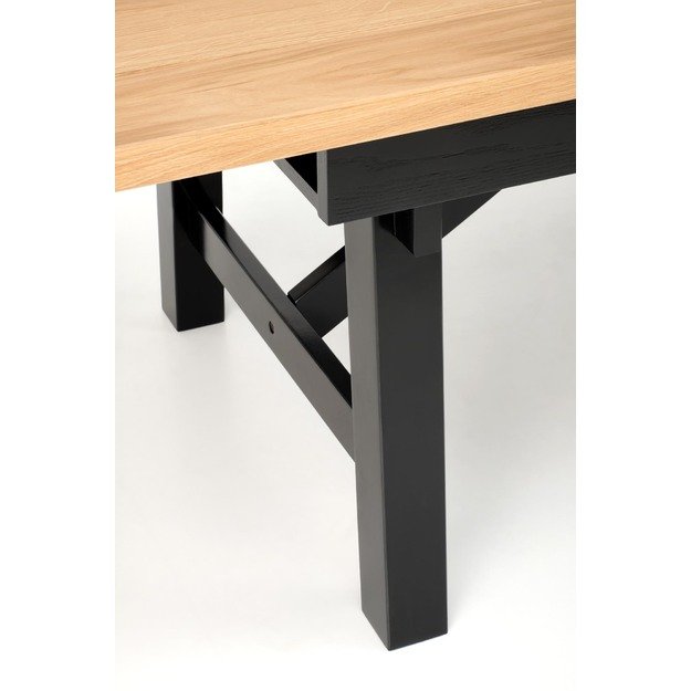 FIESTA extension table, color: natural oak / black 3