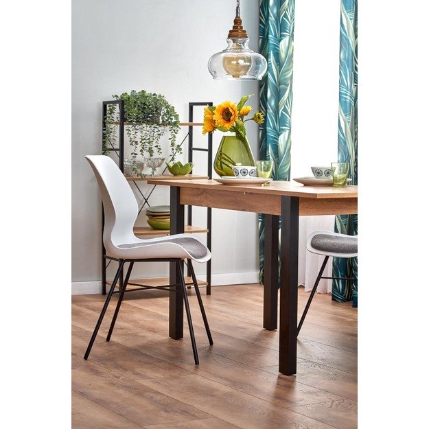 GINO table votan oak/black 18