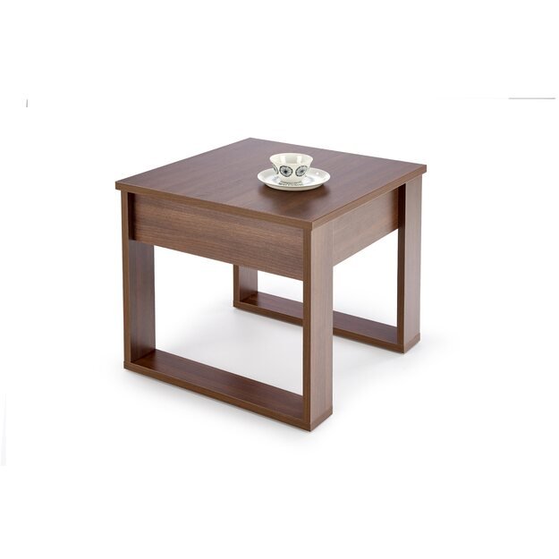 NEA SQUARE coffee table, dark walnut