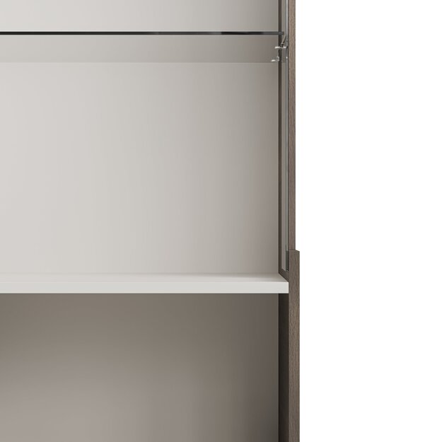 RANDOM 2 W-1 display cabinet, color: cashmere / walnut / black 15
