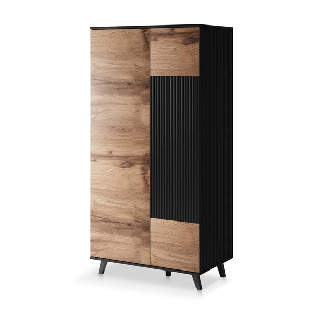 RANDOM S-1 wardrobe, wotan oak / black