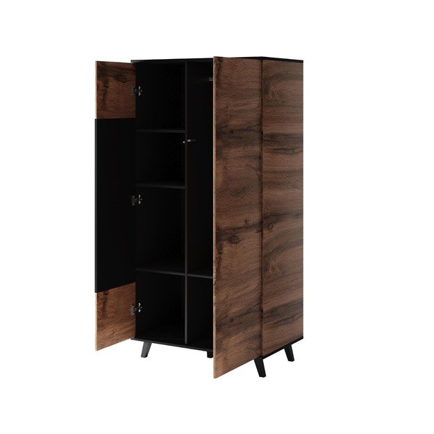 RANDOM S-1 wardrobe, wotan oak / black 7
