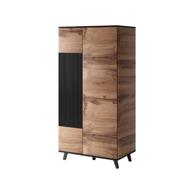RANDOM S-1 wardrobe, wotan oak / black 6