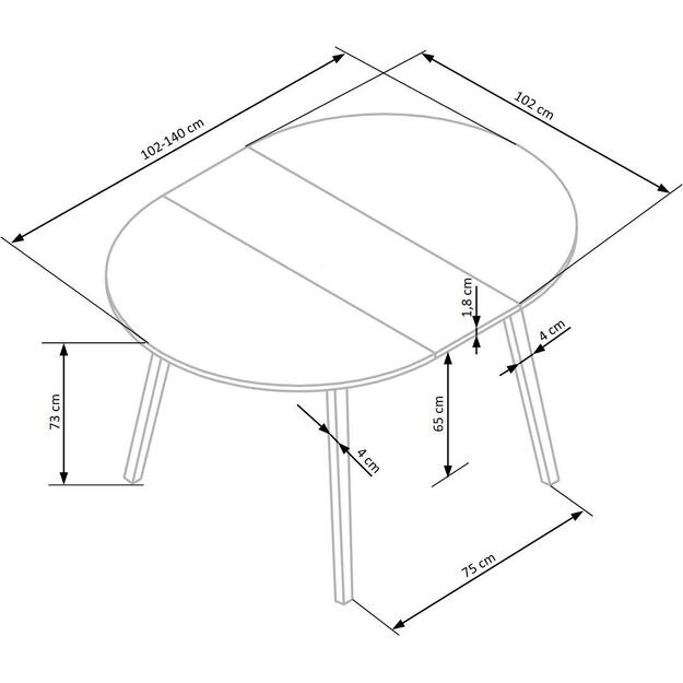 RUBEN extension table cashmere 13
