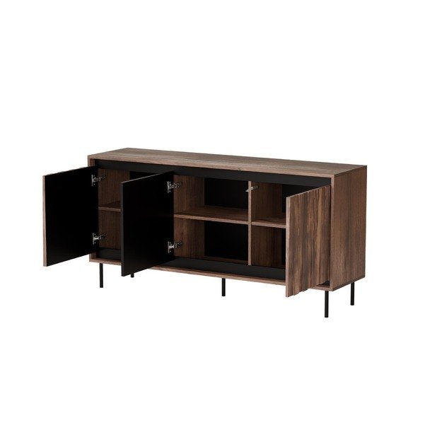 SWING KM-1 wardrobe, walnut / black 3