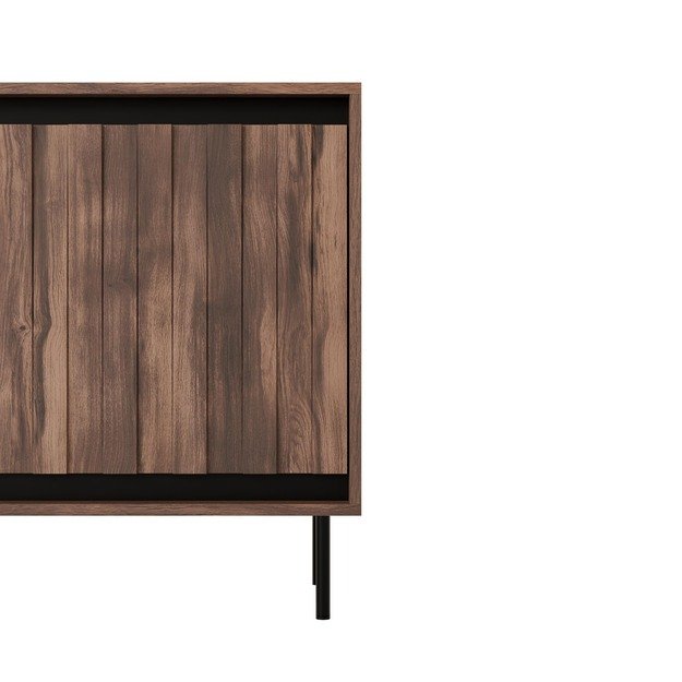 SWING KM-1 wardrobe, walnut / black 1