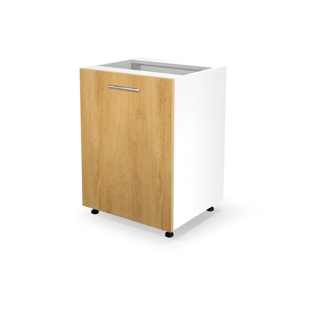 VENTO D-60/82 lower cabinet, color: white / honey oak