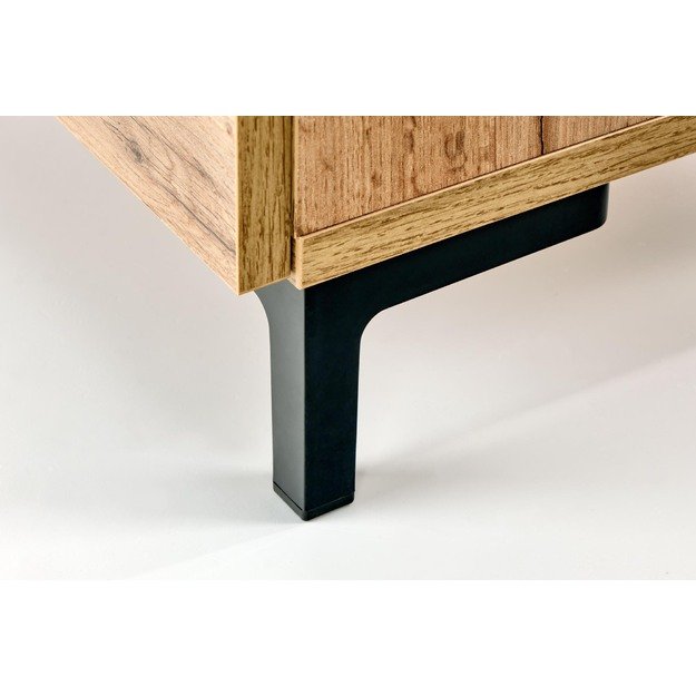 SILVIA bedside table, wotan oak - black 19