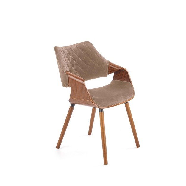 K396 chair, color: walnut / beige