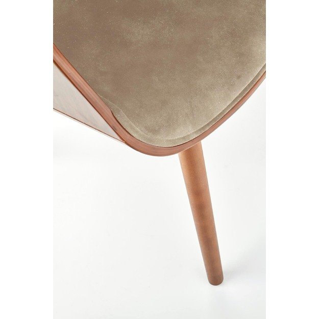 K396 chair, color: walnut / beige 12