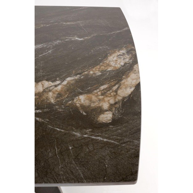 ARMANI extension table, black marble / black 2