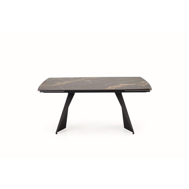 ARMANI extension table, black marble / black 9