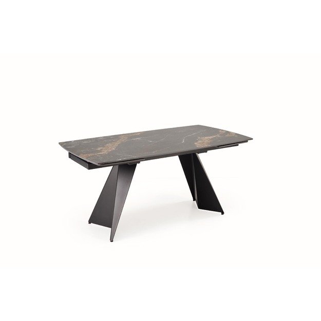 ARMANI extension table, black marble / black 10