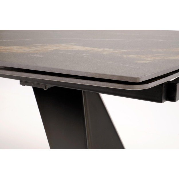 ARMANI extension table, black marble / black 3