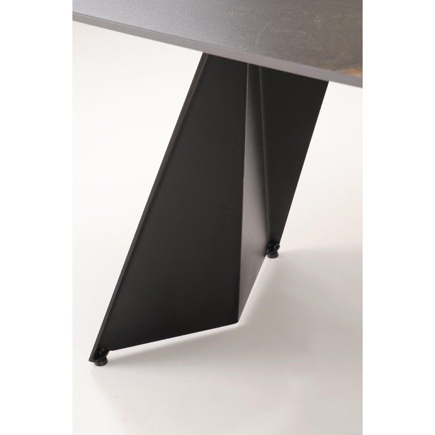 ARMANI extension table, black marble / black 4