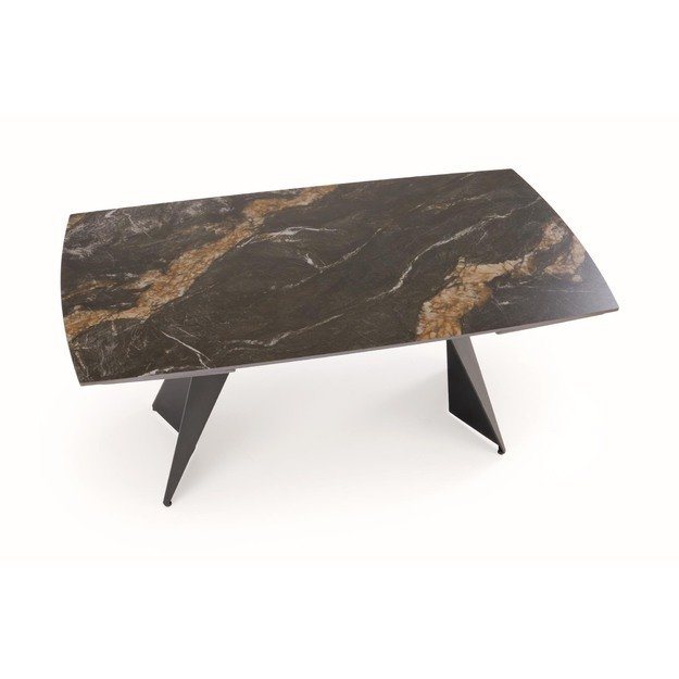 ARMANI extension table, black marble / black 7