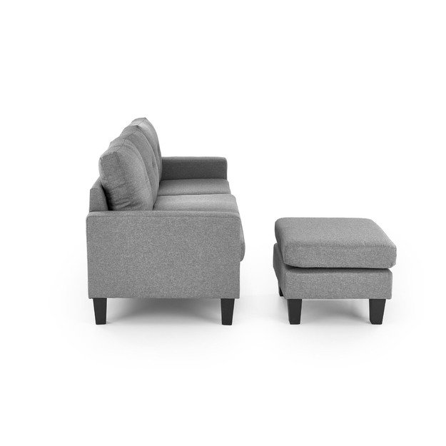 GERSON sofa with ottoman, color: grey 21