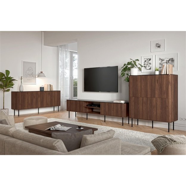 SOLANO RTV-2 RTV standchest warmia walnut / black marble