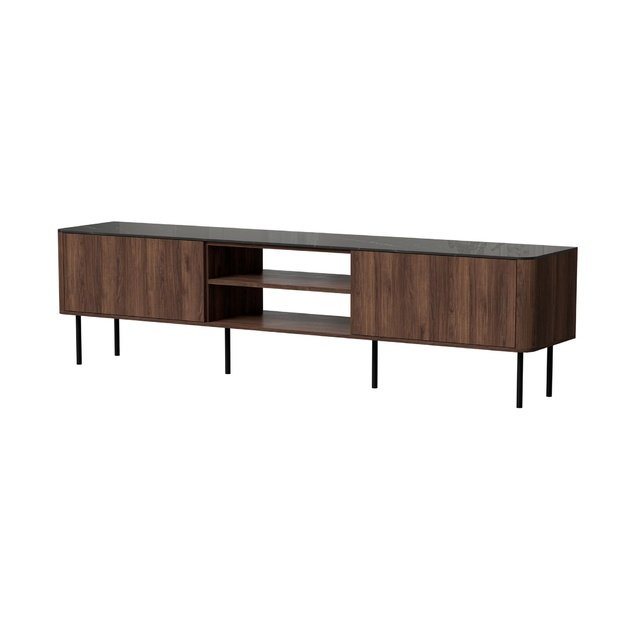 SOLANO RTV-2 RTV standchest warmia walnut / black marble