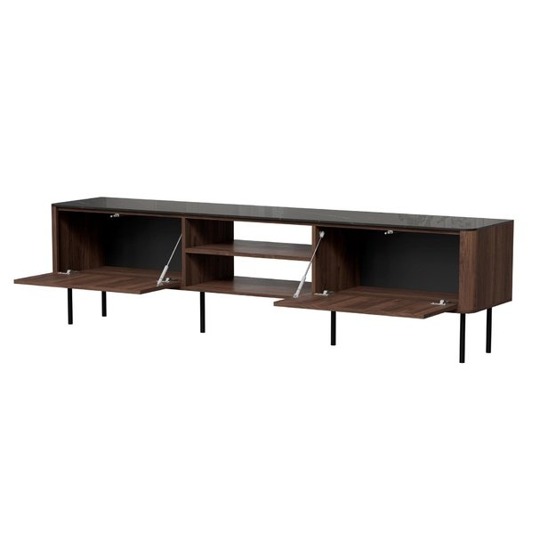 SOLANO RTV-2 RTV standchest warmia walnut / black marble