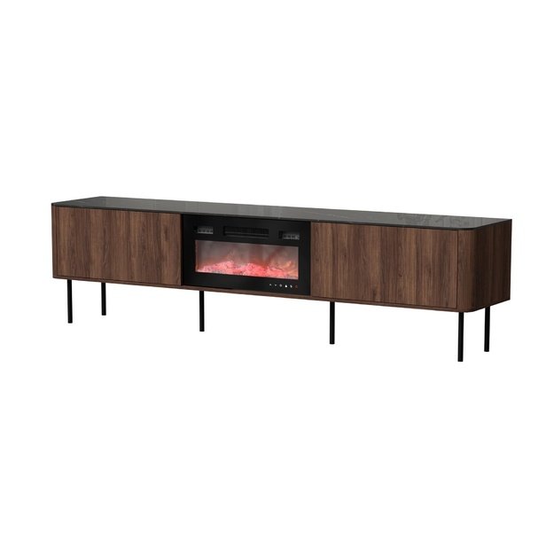 SOLANO RTV-2 RTV standchest warmia walnut / black marble