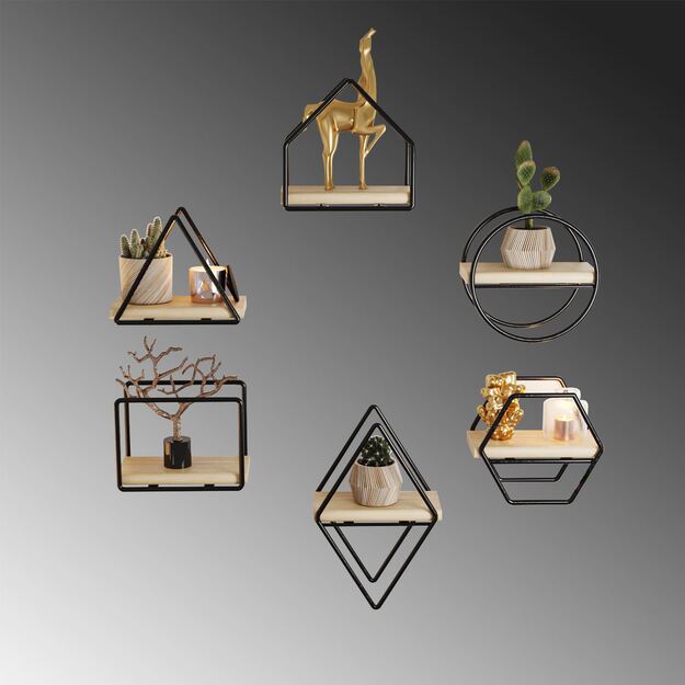 Minyat&uuml;r Raflar 6 lı Set 7