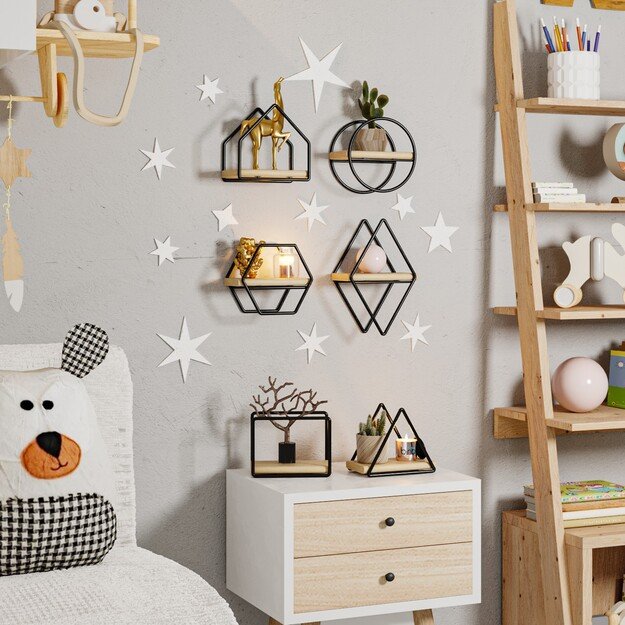 Minyat&uuml;r Raflar 6 lı Set 4