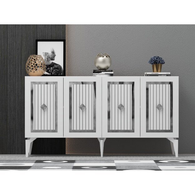 Nora - White, Silver