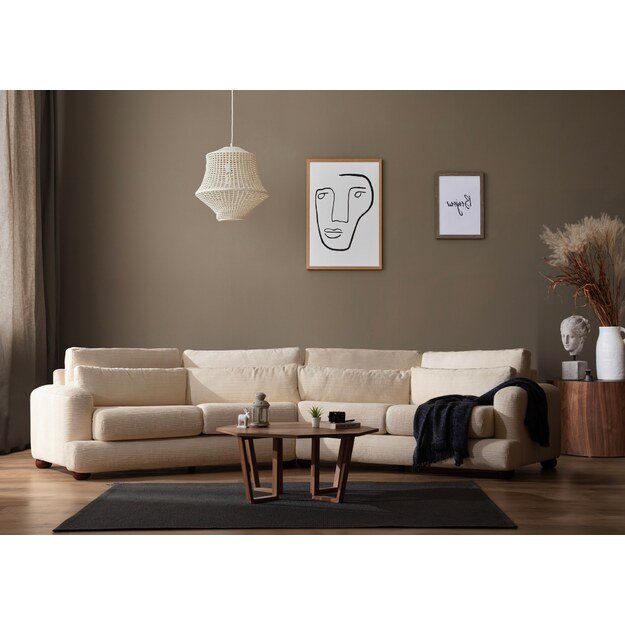 River 4 Seater Right (L2-Xc Right) - Beige 1