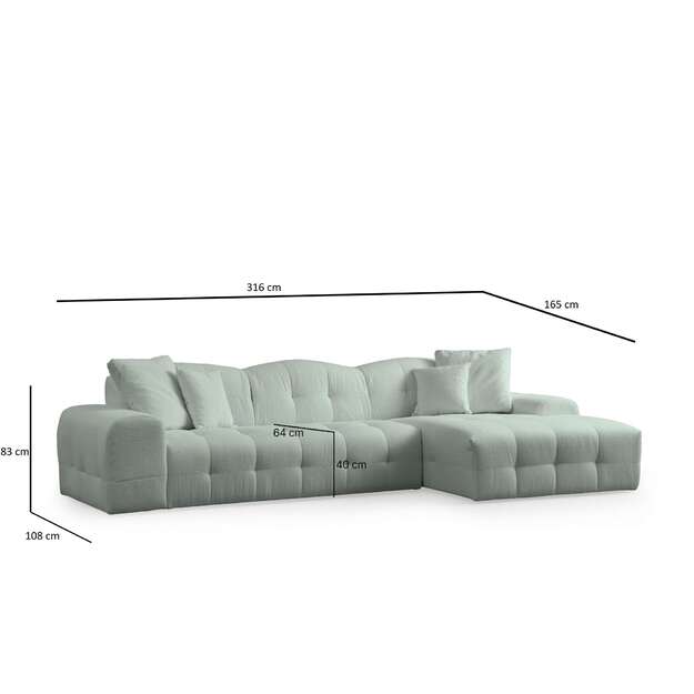 Pescara Corner Right (L2-Chl) - Pale Green 8