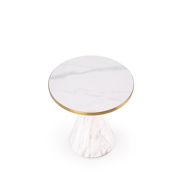 TALBI coffee table, white marble / white / gold 1