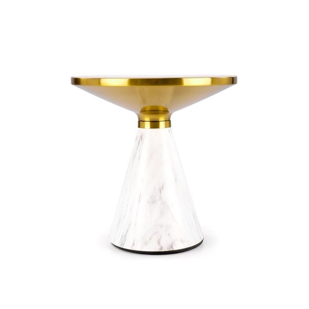 TALBI coffee table, white marble / white / gold 6