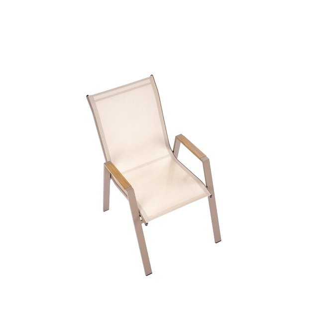 HOVER garden chair, beige / cappuccino