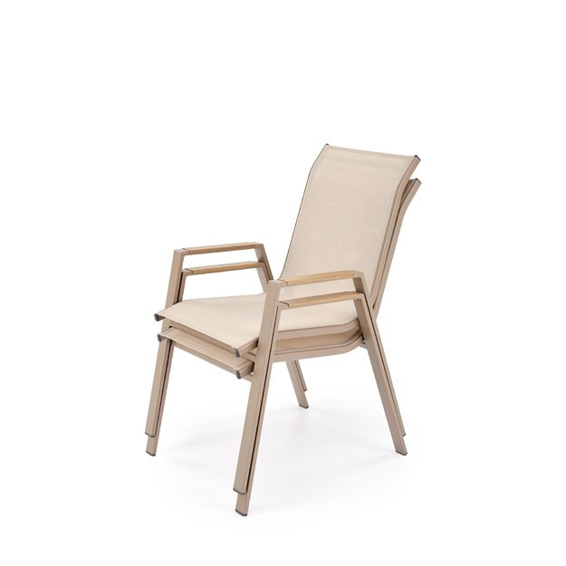 HOVER garden chair, beige / cappuccino