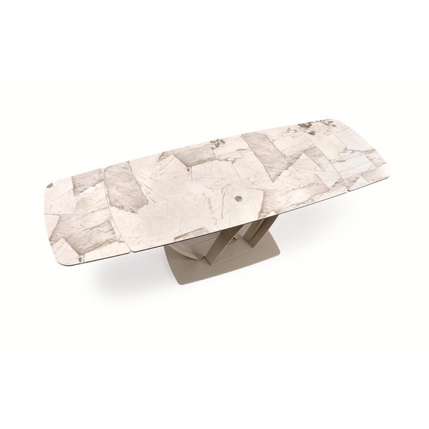 BENJAMIN extension table, beige / cashmere