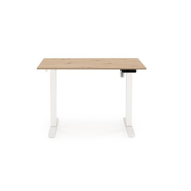 B53 desk with adjustable height, artisan oak / white 6