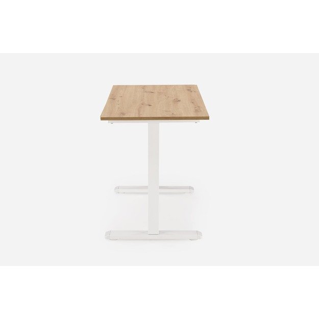 B53 desk with adjustable height, artisan oak / white 3